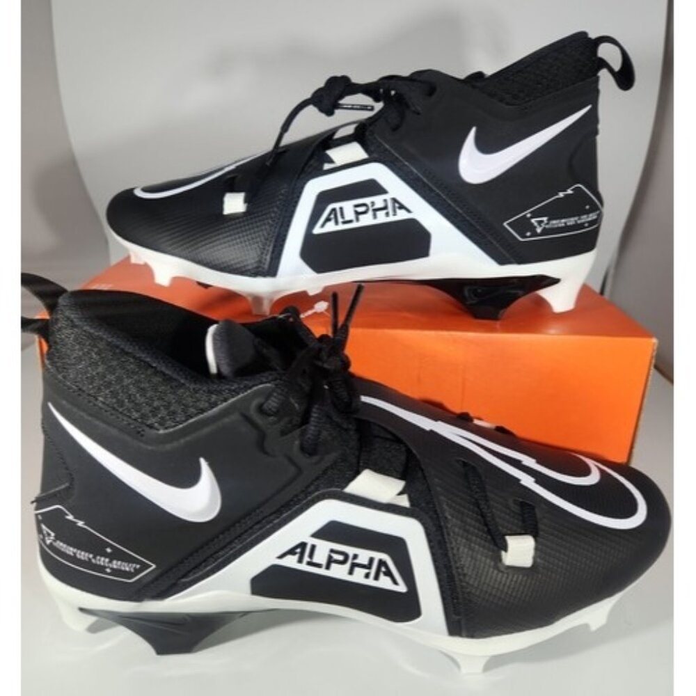NEW Nike Alpha Menace Pro 3 Mid Football Cleats Men's Black Size 11 CT6649-001